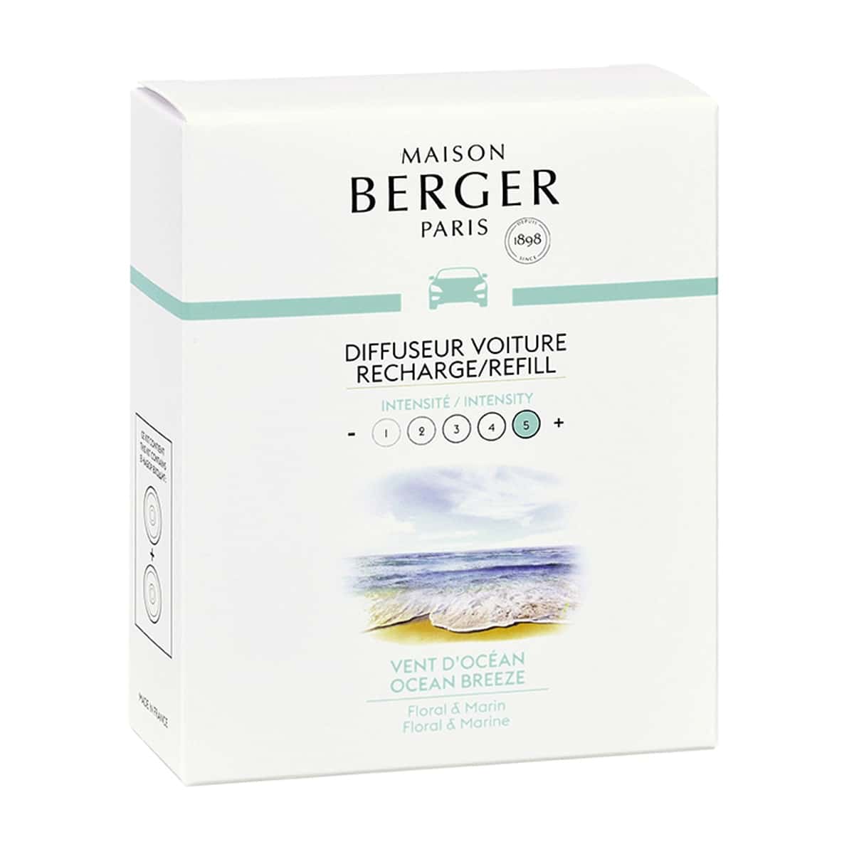 Maison Lampe Berger Paris - Autoparfum Navulling 2 stuks Ocean Breeze - Maison Berger Paris Maison Lampe Berger Paris - Autoparfum Navulling 2 stuks Ocean Breeze