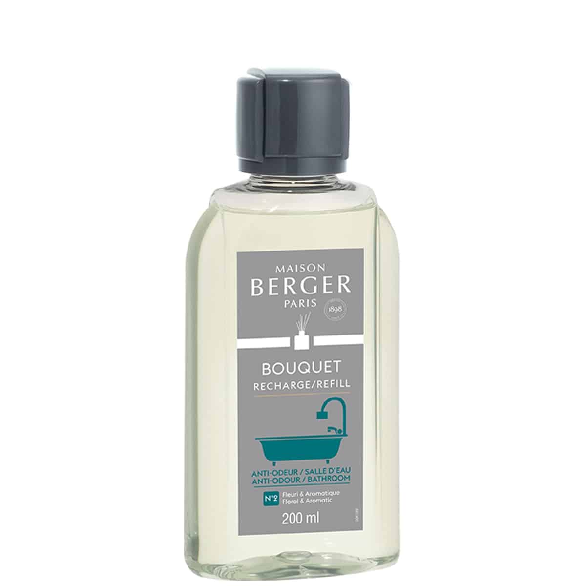 Navulling Parfumverspreider Maison Lampe Berger - Anti-Odeur Salle d'Eau/Aquatique N2 200 ml - Maison Berger Paris Navulling Parfumverspreider Maison Lampe Berger - Anti-Odeur Salle d'Eau/Aquatique N2 200 ml