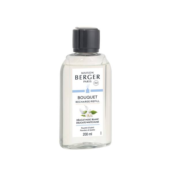 NAVUL PARFUMS 200ML DEL.MUSC BLANC Navulling Parfumverspreider Maison Lampe Berger - Délicat Musc Blanc 200 ml