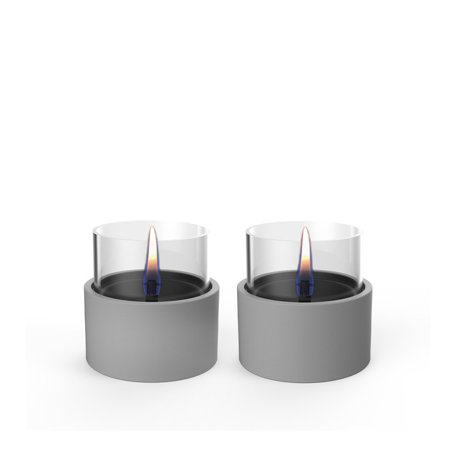 Sfeerhaard Breeze Grijs 2 stuks - Tenderflame Sfeerhaard Breeze Grijs 2 stuks - Buitenkaarsen - Tenderflame