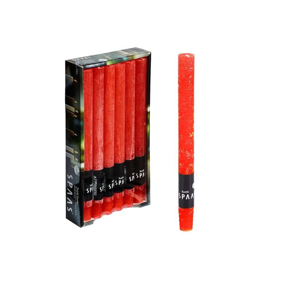 Spaas Rustieke Kaars Rood – H 25 cm (8 uur) Spaas Rustieke Kaars Rood – H 25 cm (8 uur)