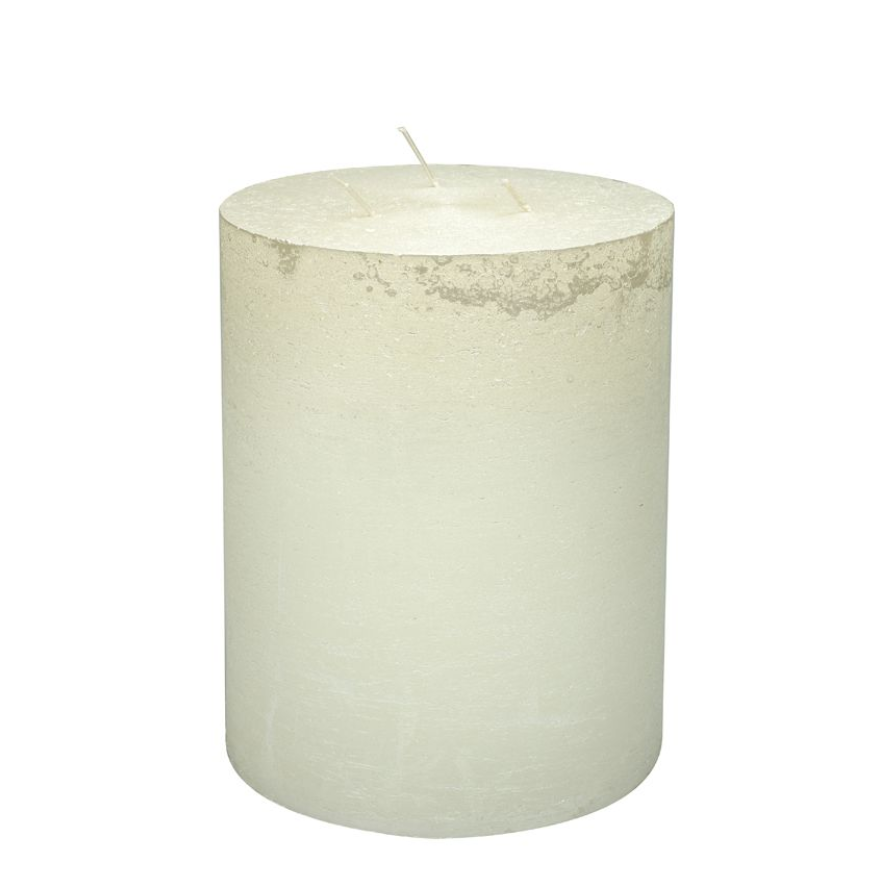Stompkaars Perlemour white 15x10cm - BrandedBy Stompkaars Perlemour white 15x10cm - Stompkaarsen - BrandedBy - Wit