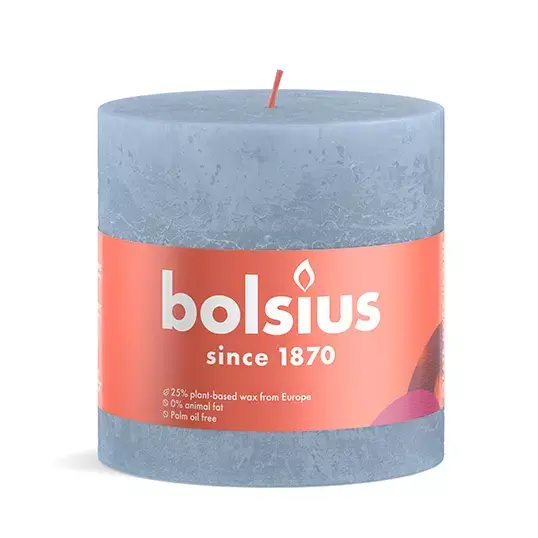 STOMPKAARS RUST 100X100MM. BLAUW - Bolsius STOMPKAARS RUST 100X100MM. BLAUW