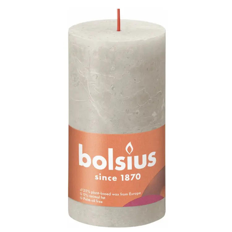 STOMPKAARS RUST. 130X68MM GRIJS - Bolsius STOMPKAARS RUST. 130X68MM GRIJS