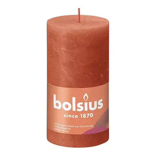 STOMPKAARS RUST. 130X68MM ORANJE - Bolsius STOMPKAARS RUST. 130X68MM ORANJE