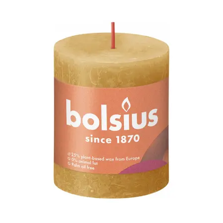 STOMPKAARS RUST. 80X68MM OKER - Bolsius STOMPKAARS RUST. 80X68MM OKER