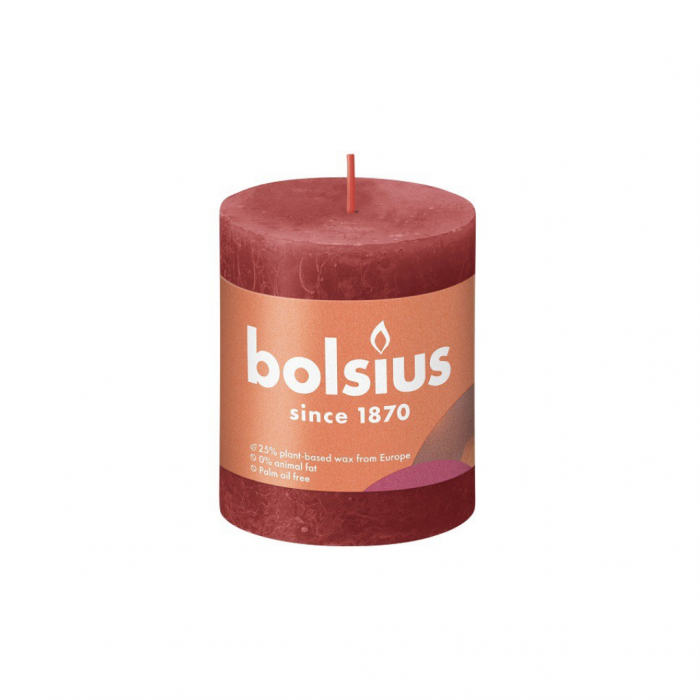 STOMPKAARS RUST.80X68MM ROOD - Bolsius STOMPKAARS RUST.80X68MM ROOD