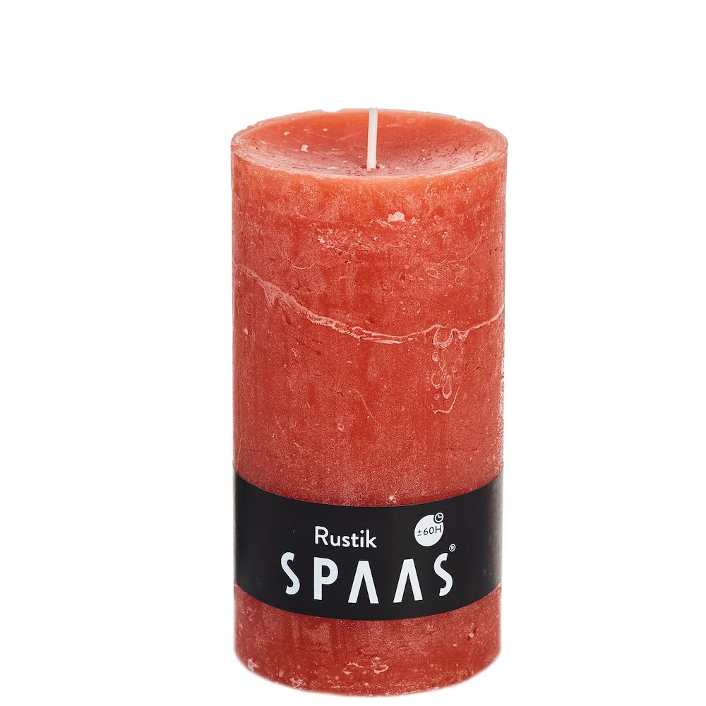 Stompkaars rustiek d7h13cm gember - SPAAS Stompkaars Rustiek 7x13 Gember