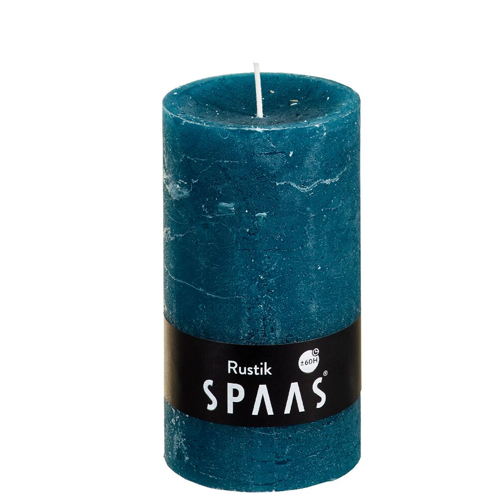 Stompkaars rustiek d7h13cm turquoise - SPAAS Stompkaars Rustiek 7x13 Turquoise