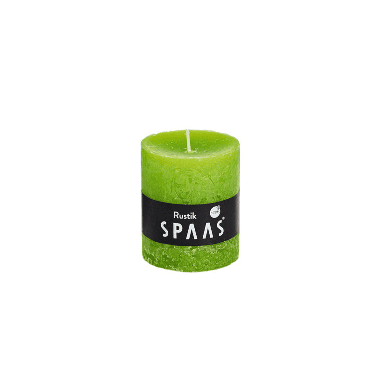 Stompkaars rustiek d7h8cm frisgroen - SPAAS Stompkaars Rustiek 7x8 Frisgroen