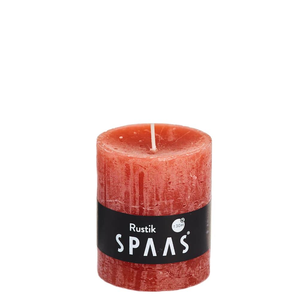 Stompkaars rustiek d7h8cm gember - SPAAS Stompkaars Rustiek 7x8 Gember