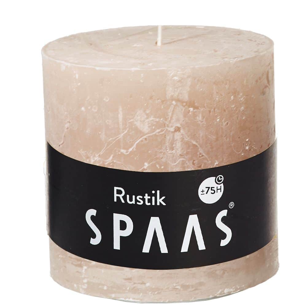Stompkaars rustiek d10h10cm beige - SPAAS Stompkaars rustiek d10h10cm beige