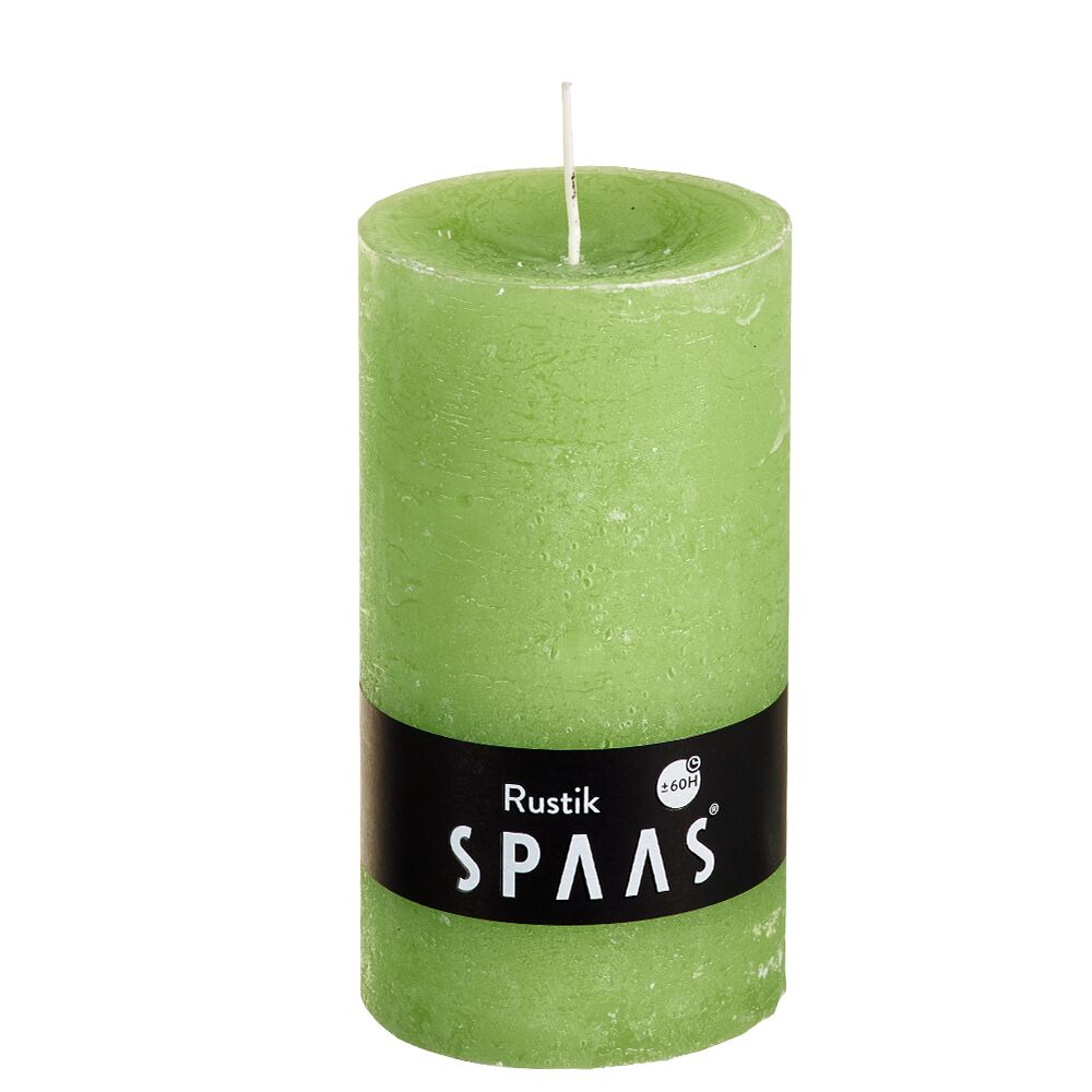 Stompkaars rustiek d7h13 Kalkgroen - SPAAS Stompkaars rustiek d7h13 Kalkgroen