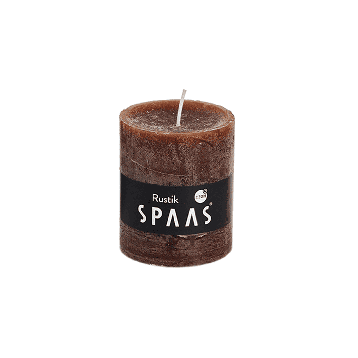 Stompkaars rustiek d7h8cm kastanje bruin - SPAAS Stompkaars rustiek d7h8cm kastanje bruin