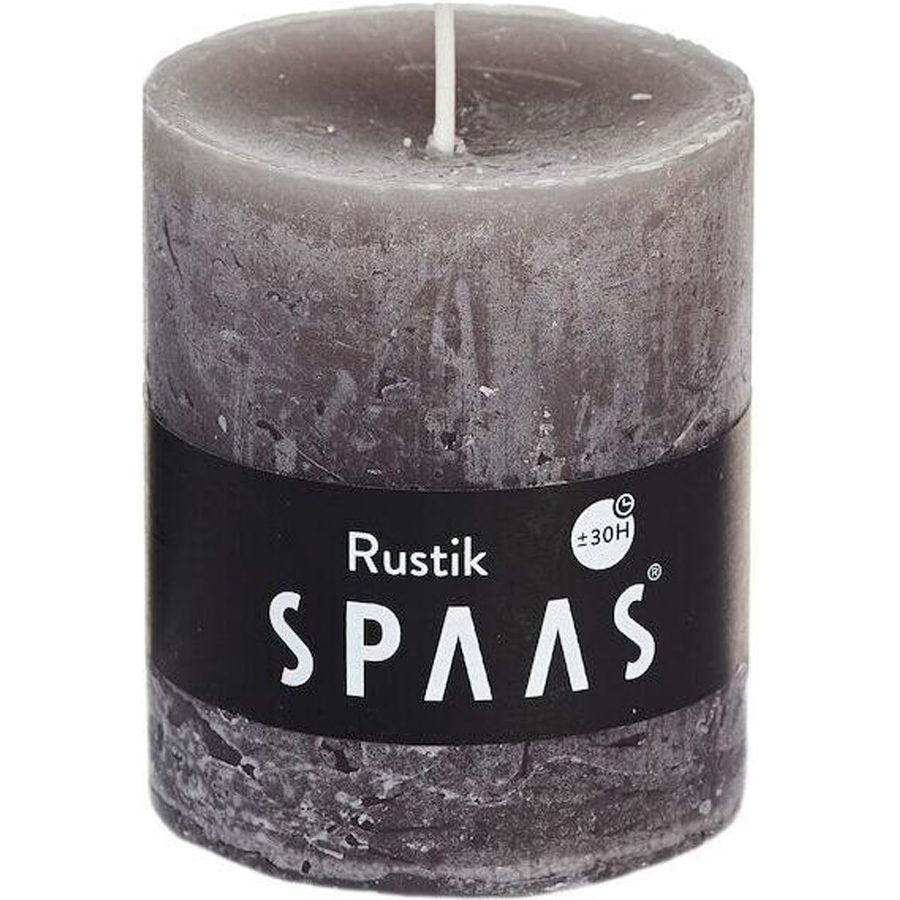 Stompkaars Rustiek Taupe 7x8cm - SPAAS Stompkaars Rustiek Taupe 7x8cm