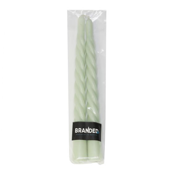 Swirl dinerkaars jade green (set van 2) - BrandedBy Swirl dinerkaars jade green (set van 2) - Dinerkaarsen - BrandedBy - Groen