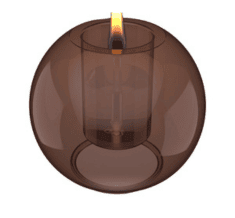 Tenderflames Globus Candle 10 Amber