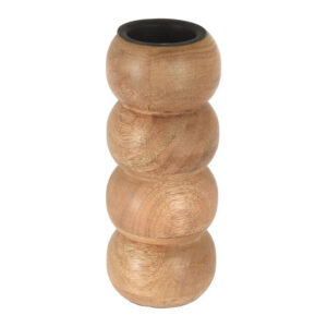 Theelichthouder mangohout 16 cm - Kaarsenhouders - Kaars.nl