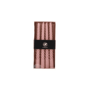 Twisted Candle Crown Old Pink - 4 stuks 30 cm - Dinerkaarsen - Roze