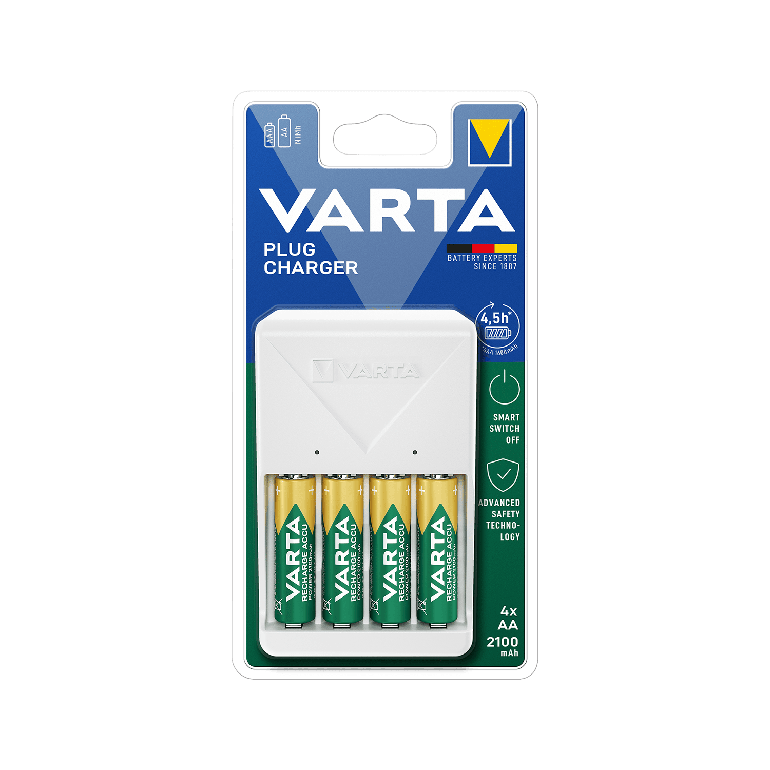 Varta Batterijoplader - 4 AA Batterijen Varta Batterijoplader - 4 AA Batterijen - Accessoires & toebehoren