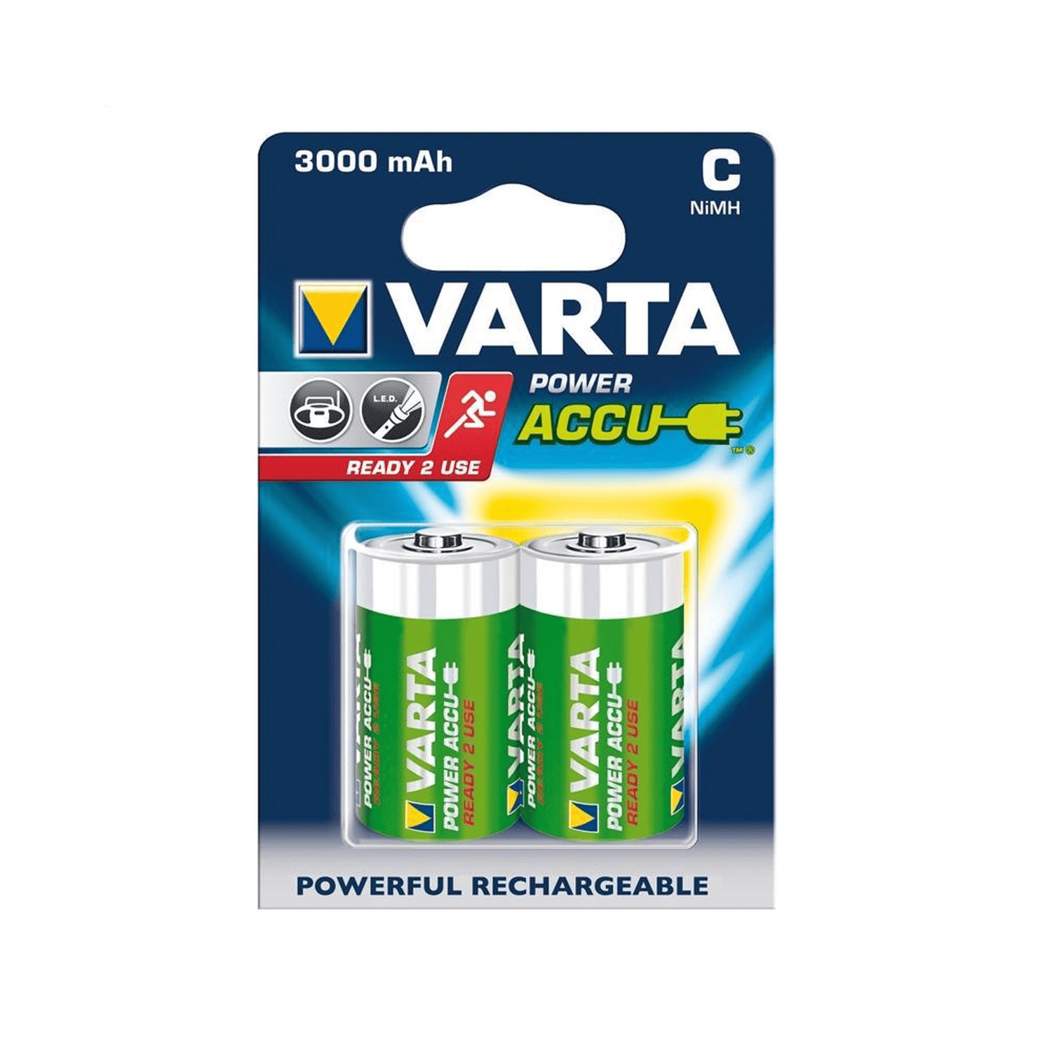 Varta oplaadbare batterijen - NiMH C/LR14 1.2 V 3000 mAh R2U 2-batterijen Varta oplaadbare batterijen - NiMH C/LR14 1.2 V 3000 mAh R2U 2-batterijen - Accessoires & toebehoren
