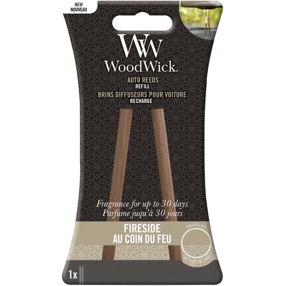 WoodWick Auto Reed Refill Fireside WoodWick Auto Reed Refill Fireside