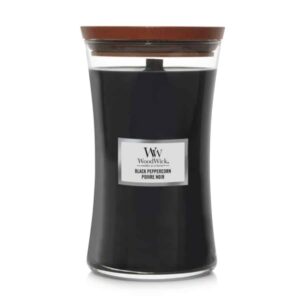WoodWick Black Peppercorn Large Candle - Geurkaars in glas