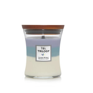 WoodWick Calming Retreat Trilogy Medium Candle - Geurkaars in glas