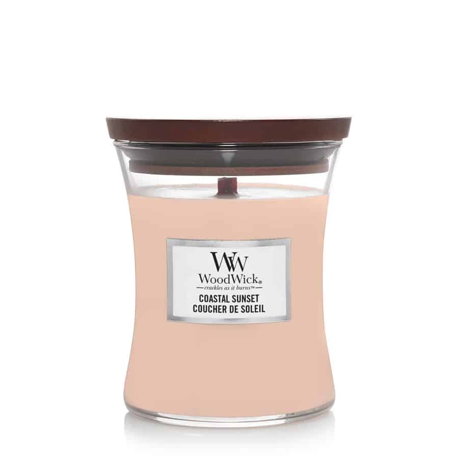 WoodWick Coastal Sunset Medium Candle WoodWick Coastal Sunset Medium Candle - Geurkaars in glas