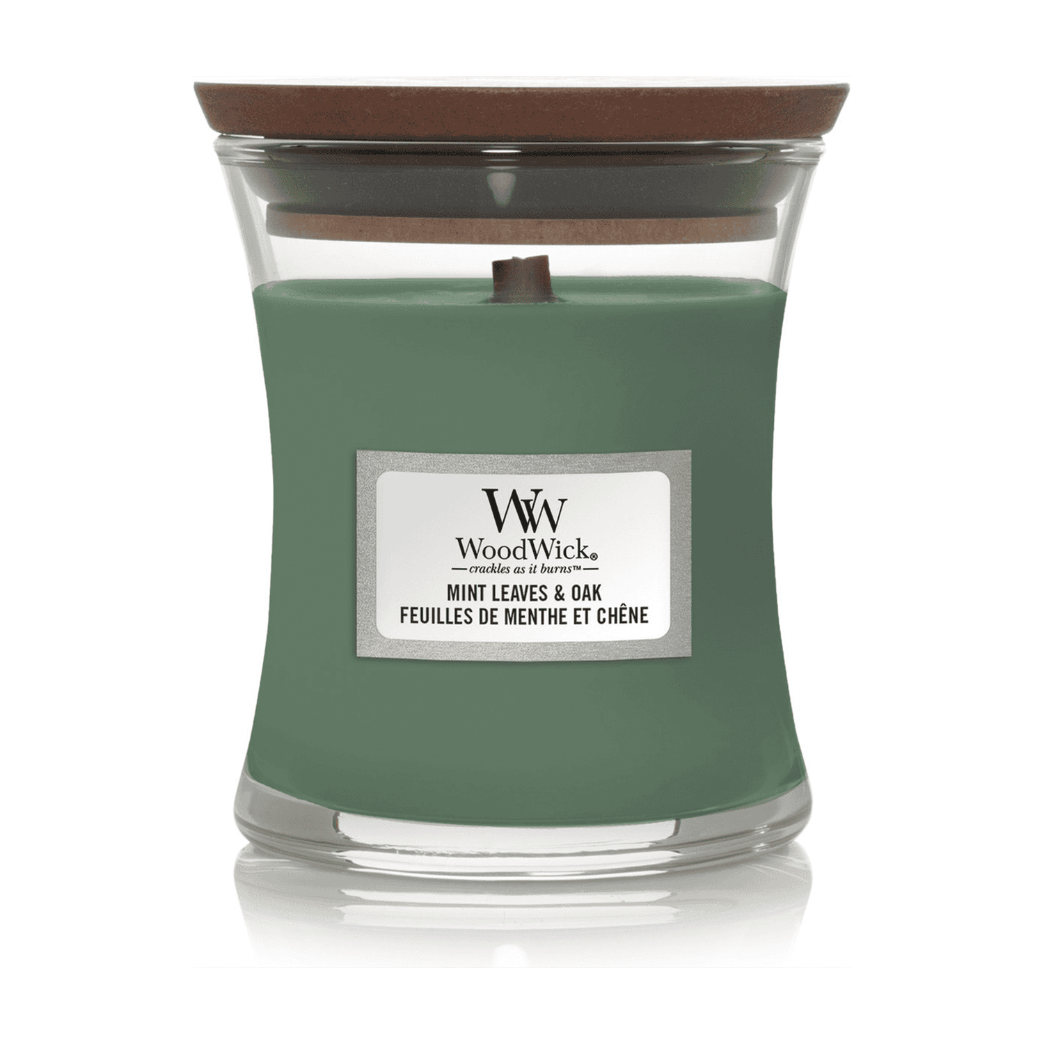WoodWick Mini Candle Mint Leaves & Oak WoodWick Mini Candle Mint Leaves & Oak