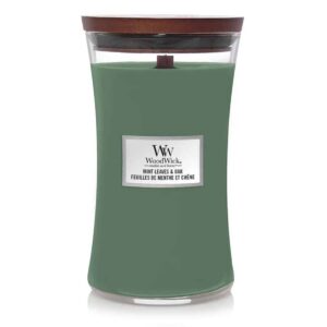 WoodWick Mint Leaves & Oak Large Candle