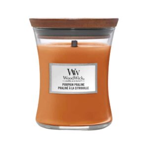 WoodWick Pumpkin Praline Medium Candle - Geurkaars in glas