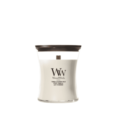 woodwick-tonka-en-almondmilk-medium- WoodWick Tonka & Almond Milk Medium Candle - Afbeelding 1
