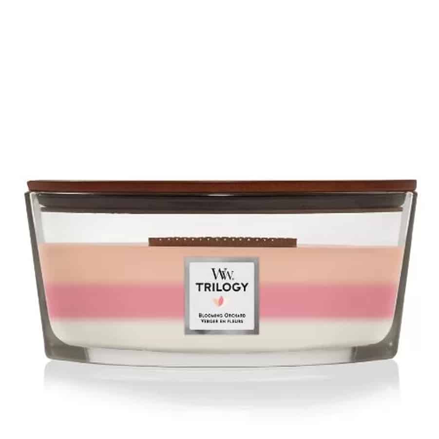 WoodWick Trilogy Blooming Orchard Ellipse Candle WoodWick Trilogy Blooming Orchard Ellipse Candle