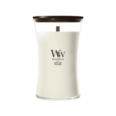 WoodWick White Teak Large Candle