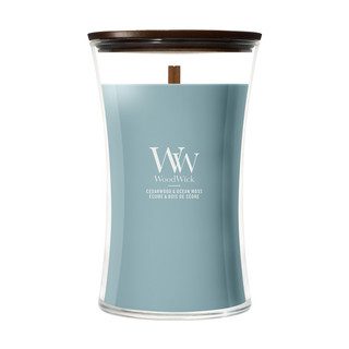 WoodWick Cedarwood & Ocean Moss Large Candle WoodWick Cedarwood & Ocean Moss Large Candle blauw