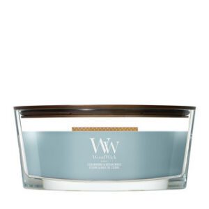 WoodWick Cedarwood & Ocean Moss Ellipse Candle blauw