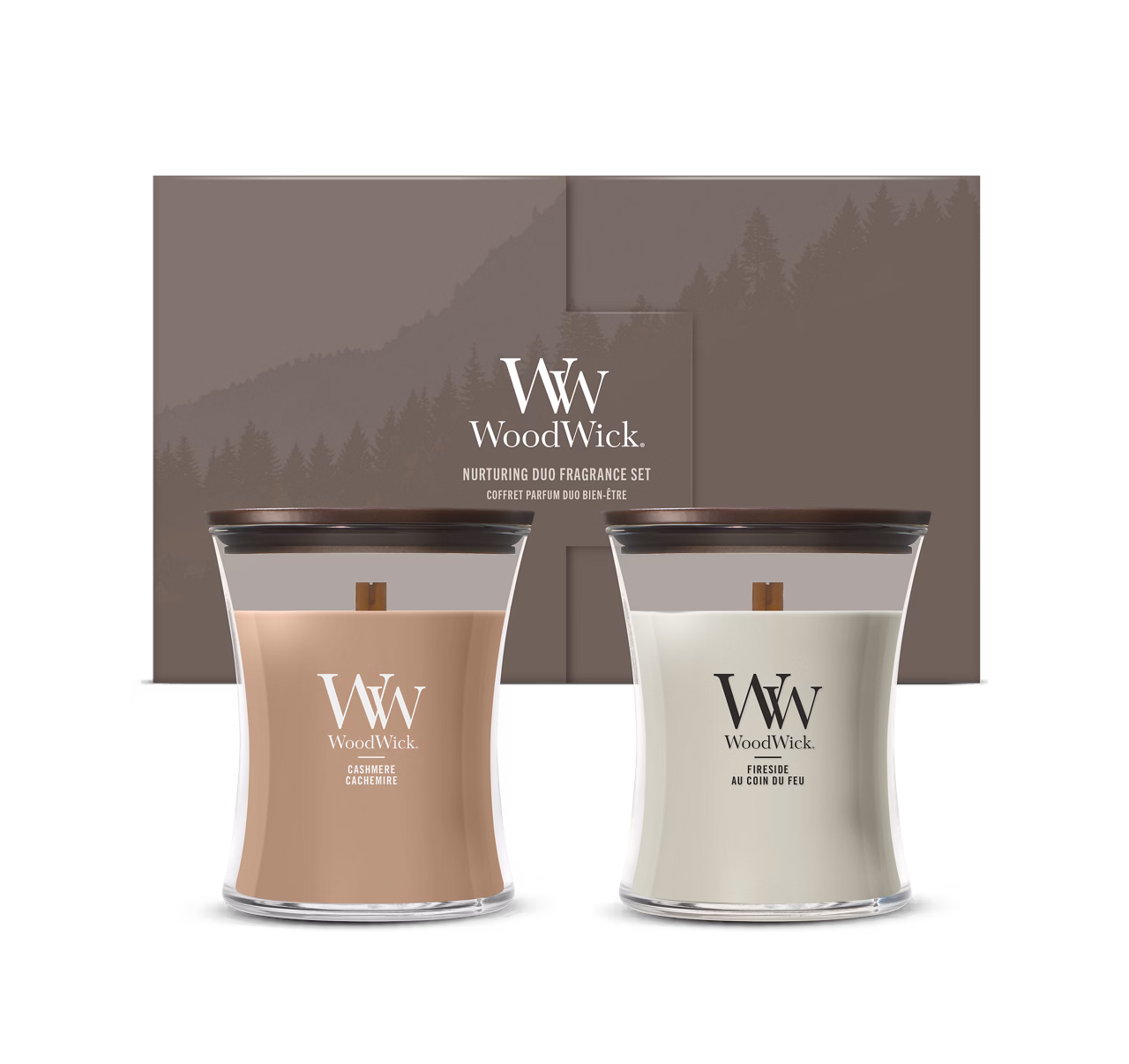 2252807_ww_giftset_2-medium_silo-content-of-set WoodWick Deluxe Cadeauset 2 Medium Kaarsen - Afbeelding 1