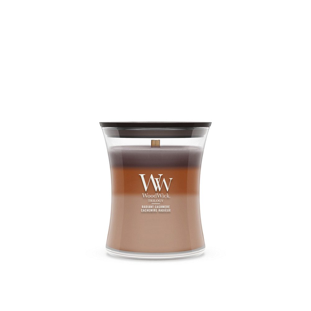 woodwick-5038581184708 WoodWick Radiant Cashmere Trilogy Medium Candle - Afbeelding 1