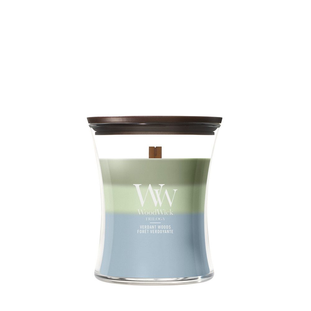 woodwick-5038581184715 WoodWick Verdant Woods Trilogy Medium Candle - Afbeelding 1