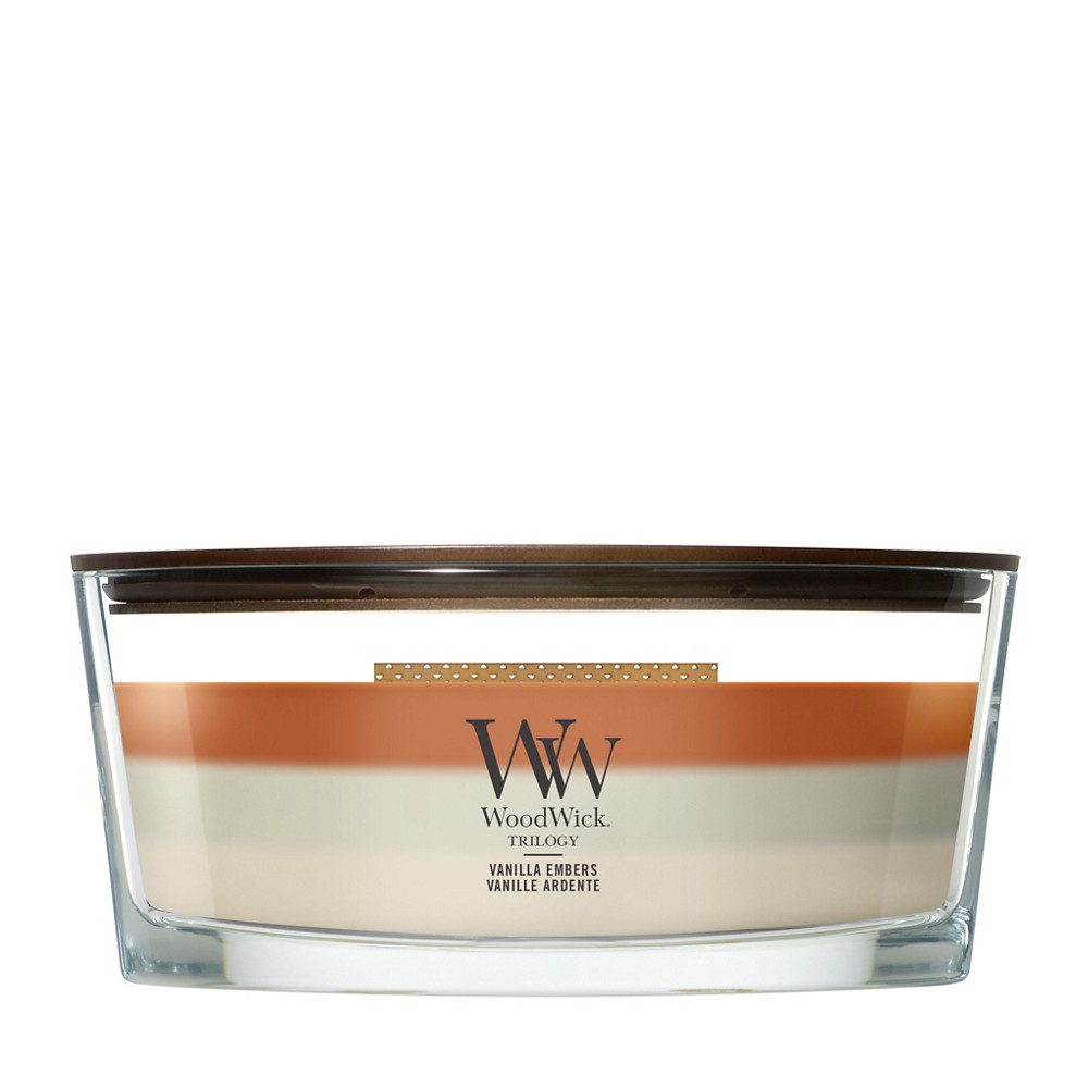 woodwick-5038581185187 WoodWick Vanilla Embers Trilogy Ellipse Candle - Afbeelding 1
