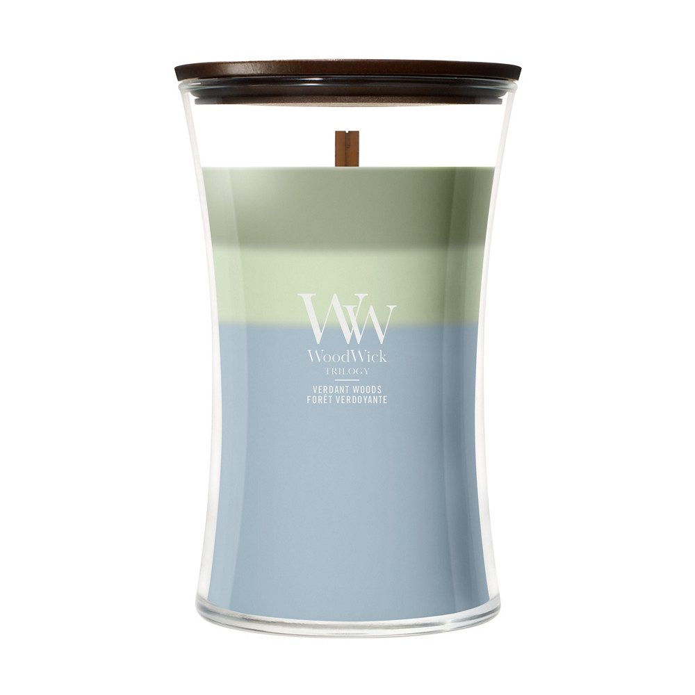 woodwick-5038581185590 WoodWick Verdant Woods Trilogy Large Candle - Afbeelding 1